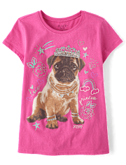 Girls Dog Princess Graphic Tee