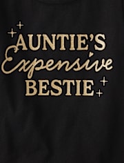 Baby And Toddler Girls Auntie's Expensive Bestie Graphic Tee
