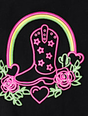 Baby And Toddler Girls Cowgirl Boot Graphic Tee