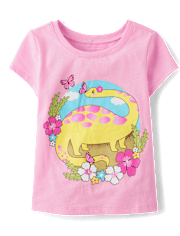 Baby And Toddler Girls Dino Graphic Tee