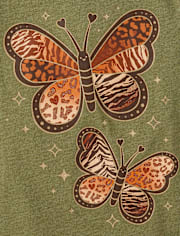 Baby And Toddler Girls Butterfly Graphic Tee
