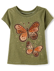 Baby And Toddler Girls Butterfly Graphic Tee