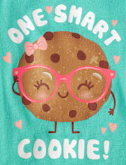 Baby And Toddler Girls One Smart Cookie Graphic Tee
