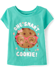 Baby And Toddler Girls One Smart Cookie Graphic Tee