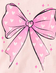 Baby And Toddler Girls Bow Graphic Tee 3-Pack