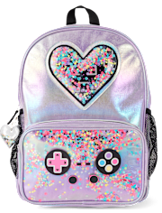 Girls Iridescent Shakey Video Game Backpack