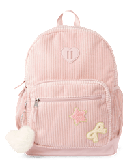 Girls Bow Corduroy Backpack