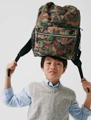 Boys Camo Backpack