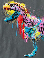 Boys Paint Drip Dino Graphic Tee