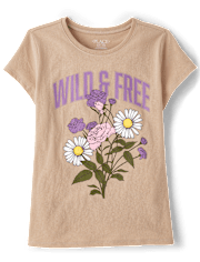 Girls Wild And Free Graphic Tee