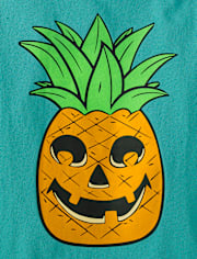 Baby And Toddler Boys Skull Pineapple Graphic Tee