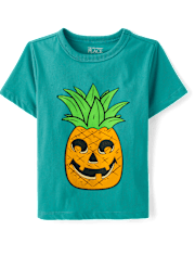 Baby And Toddler Boys Skull Pineapple Graphic Tee