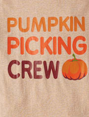Adult Matching Family Pumpkin Picking Crew Graphic Tee