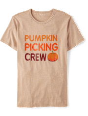 Adult Matching Family Pumpkin Picking Crew Graphic Tee