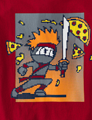 Boys Pizza Ninja Graphic Tee