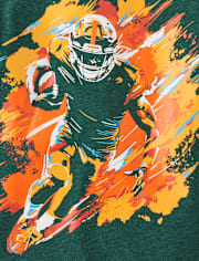 Boys Football Player Graphic Tee