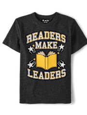 Boys Readers Make Leaders Graphic Tee