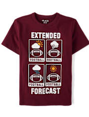 Boys Football Forecast Graphic Tee