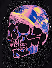 Boys Space Skull Graphic Tee