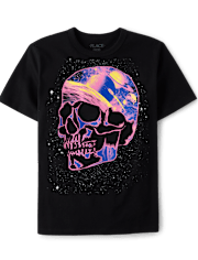Boys Space Skull Graphic Tee