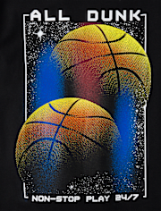 Boys Double Basketball Graphic Tee