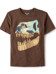Boys Dino Skull Graphic Tee