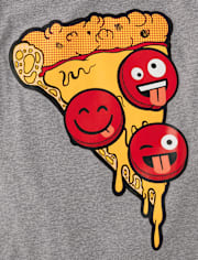 Boys Pepperoni Face Pizza Graphic Tee