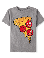 Boys Pepperoni Face Pizza Graphic Tee