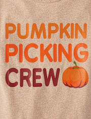 Kids Matching Family Pumpkin Picking Crew Graphic Tee