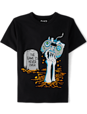 Boys Skeleton Gamer Graphic Tee