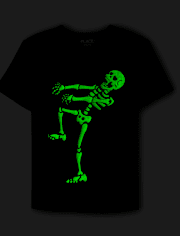 Boys Glow Skeleton Dancer Graphic Tee