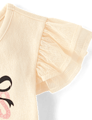 Baby And Toddler Girls Graphic Flutter Top
