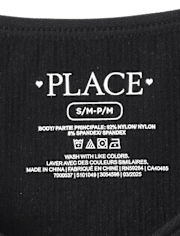 Haut froncé côtelé sans coutures pour fille