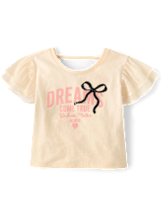 Girls Graphic Flutter Top