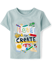 Toddler Boys Love to Create Graphic Tee