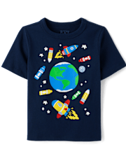 Toddler Boys Space School Supplies Graphic Tee