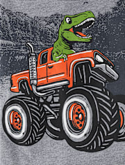 Baby And Toddler Boys Dino Truck Graphic Tee