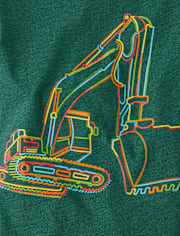 Baby And Toddler Boys Excavator Graphic Tee