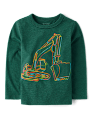 Baby And Toddler Boys Excavator Graphic Tee