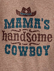 Toddler Boys Mama's Handsome Cowboy Graphic Tee