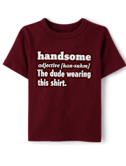 Toddler Boys Handsome Definition Graphic Tee
