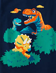 Toddler Boys Dino Scene Graphic Tee