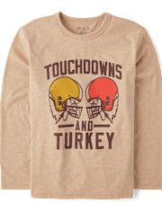 Boys Touchdowns and Turkey Graphic Tee