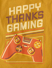 Boys Happy Thanksgaming Graphic Tee