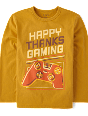 Boys Happy Thanksgaming Graphic Tee