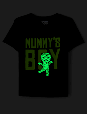 Baby And Toddler Boys Glow Mummy's Boy Graphic Tee