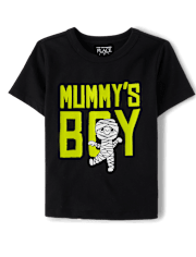 Baby And Toddler Boys Glow Mummy's Boy Graphic Tee