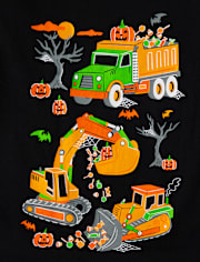 Baby And Toddler Boys Halloween Trucks Graphic Tee