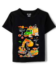 Baby And Toddler Boys Halloween Trucks Graphic Tee