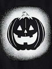Baby And Toddler Boys Glow Pumpkin Face Graphic Tee